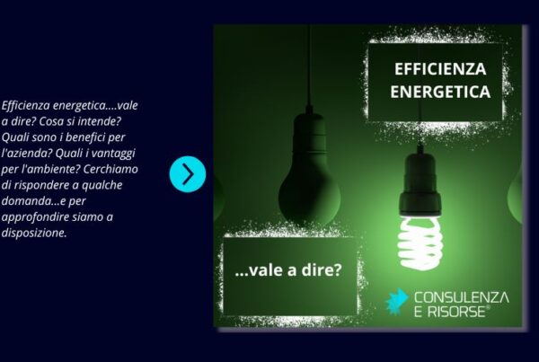 Efficienza energetica….vale a dire?